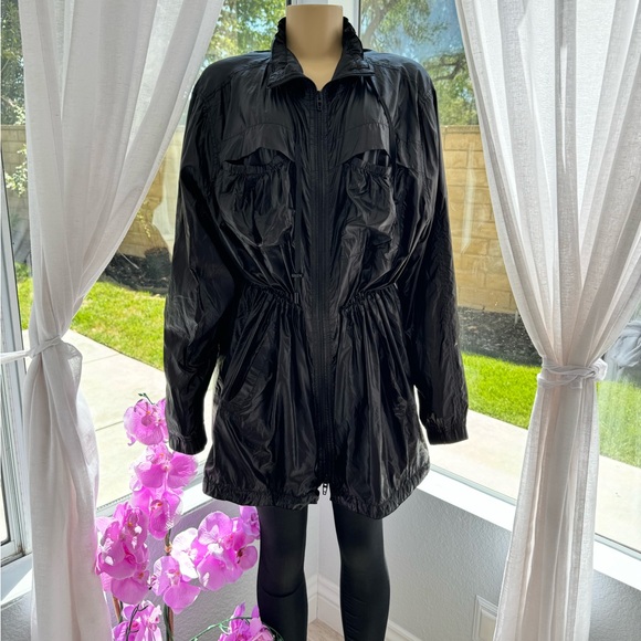 BLANKNYC Black Matte Funnel Neck Windbreaker Jacket Size L Large NWOT - Picture 5 of 16